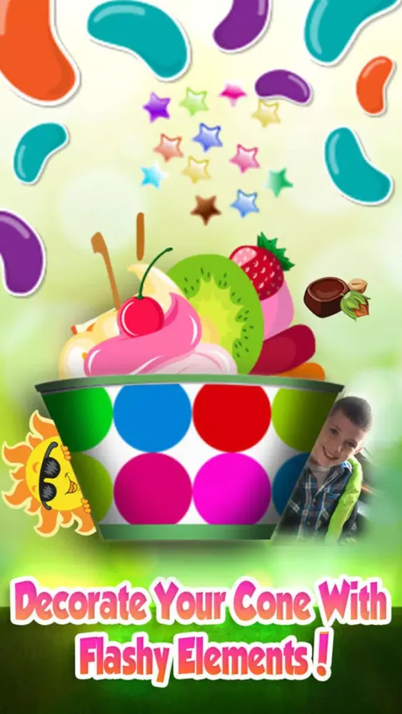 Capturas de tela do “Dominic's Sweets Shop: Play Near Me IceCream Frozen Cones & Outcast Desserts Maker Kids Game