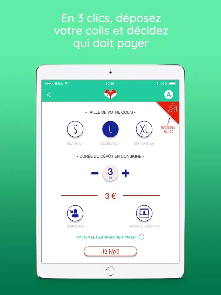 Captures d'écran de Colis Futé iPad 
