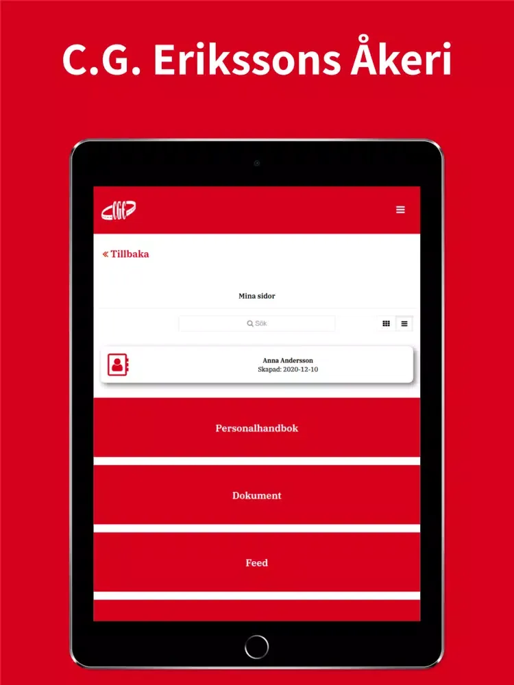 C.G. Erikssons Åkeri iPad 应用截图