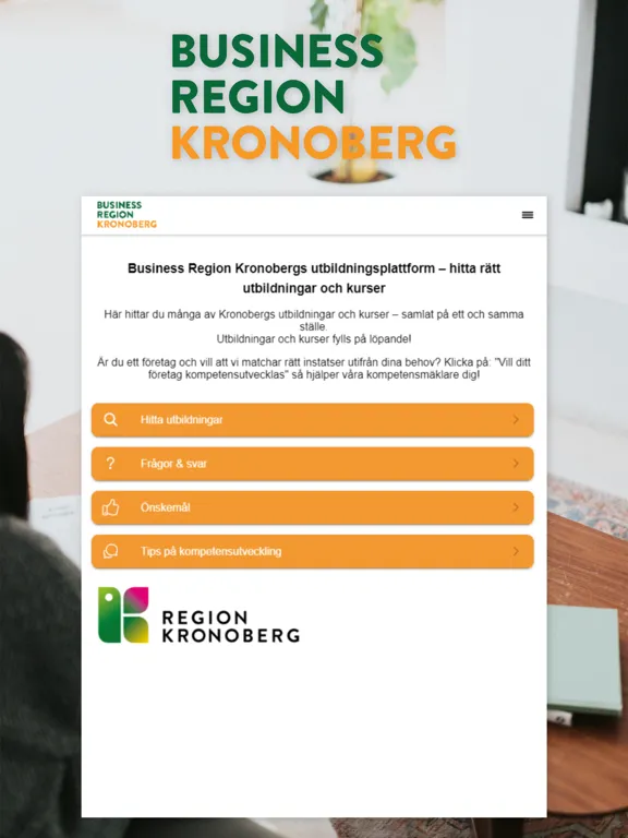 Business Region Kronoberg iPad  Screenshots