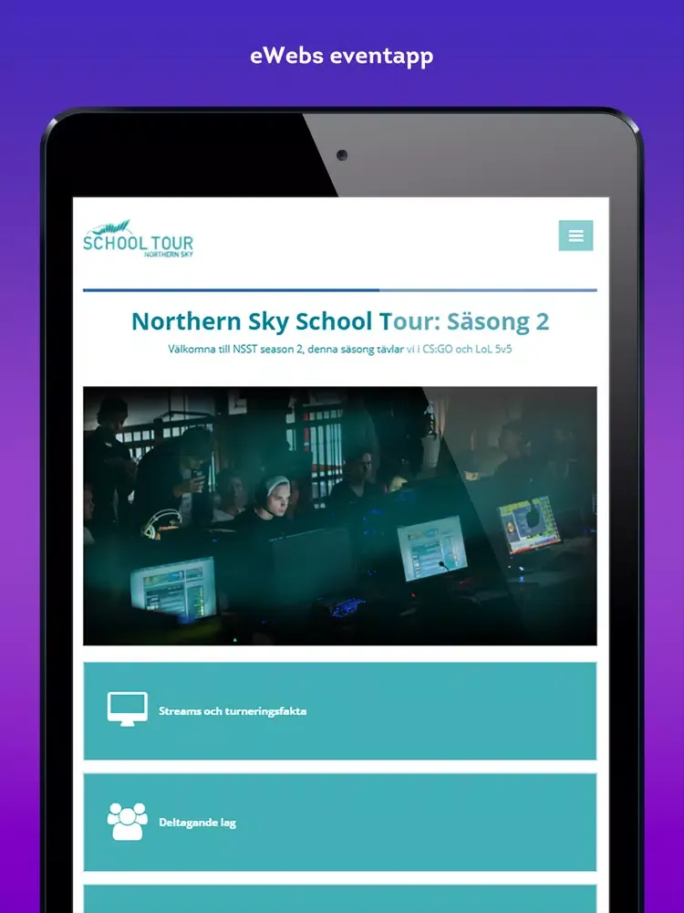 eWebs event iPad  Screenshots