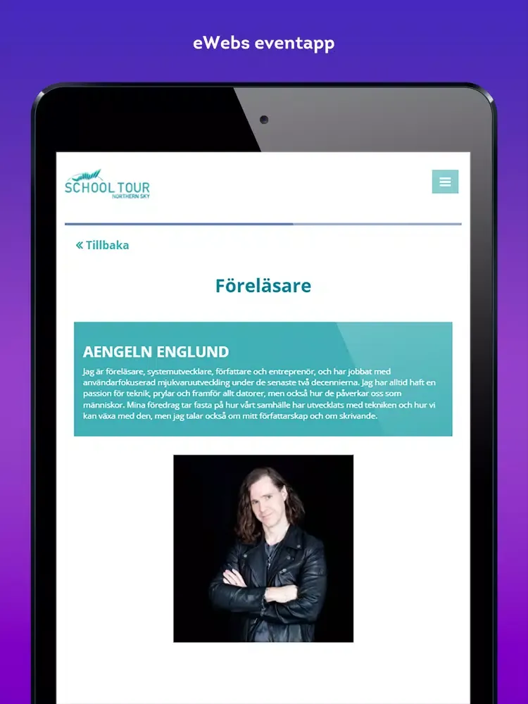 eWebs event iPad  Screenshots