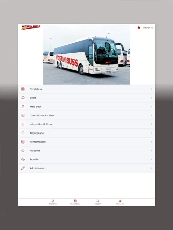 Westin Buss iPad  스크린샷