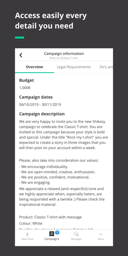 Collabary - Influencer App スクリーンショット