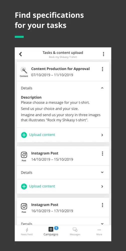 Collabary - Influencer App スクリーンショット