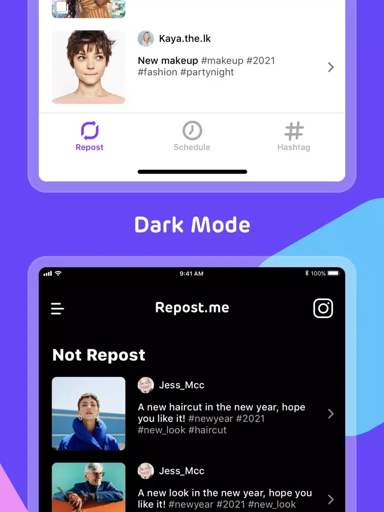 Zrzuty ekranu RepostMe- Repost+ for ig iPad 
