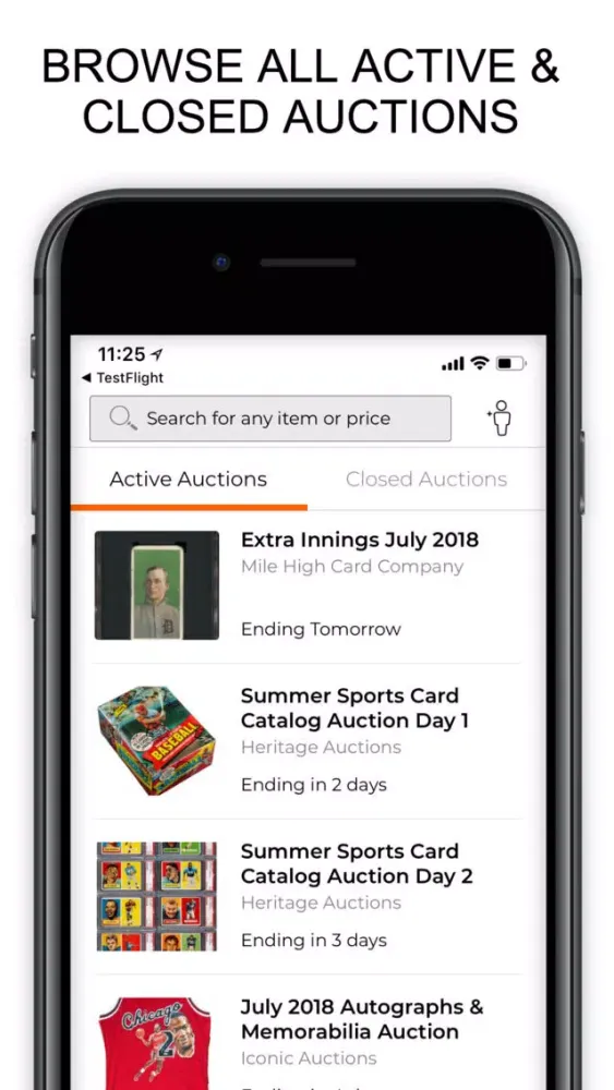 Collectable Sports Auctions Screenshots