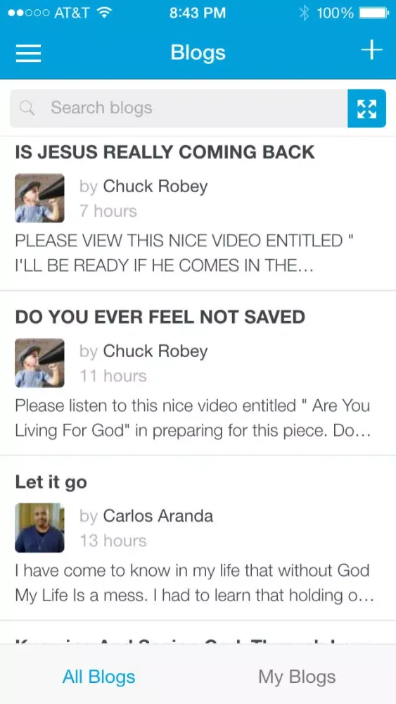 Capturas de pantalla de CollectiveFaith Christian Social Network