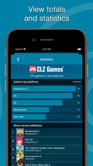 Tangkapan layar CLZ Games: collection database