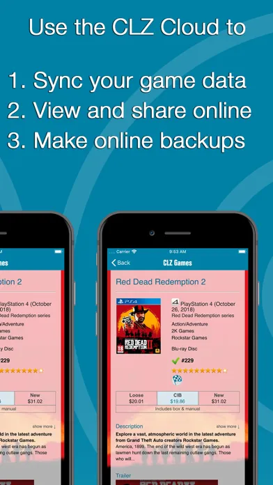 Tangkapan layar CLZ Games: collection database
