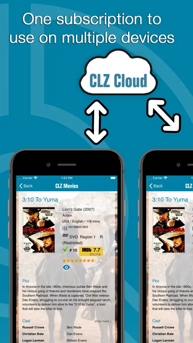 Capturas de tela do CLZ Movies collection database