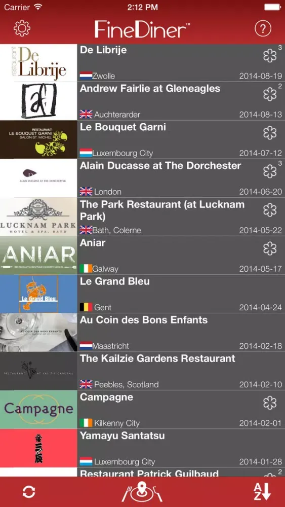 Capturas de pantalla de FineDiner - your restaurant journal