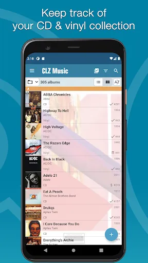 ภาพหน้าจอของ CLZ Music - CD/vinyl database