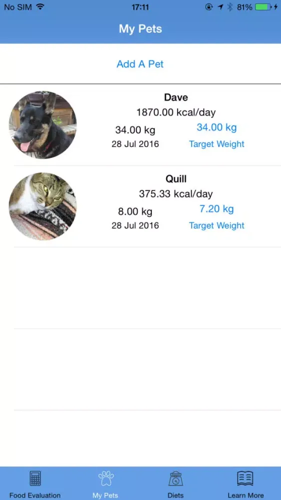SNAP: Smart Nutritional Advice for Pets Screenshots