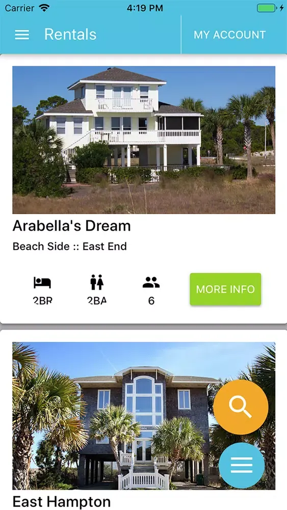 Zrzuty ekranu Collins Vacation Rentals