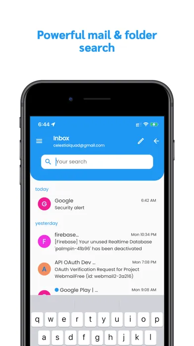 Webmail App 스크린샷