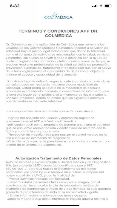 Screenshot di Dr Colmédica