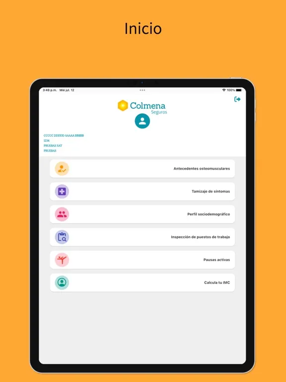 Colmena Seguros ARL iPad  스크린샷