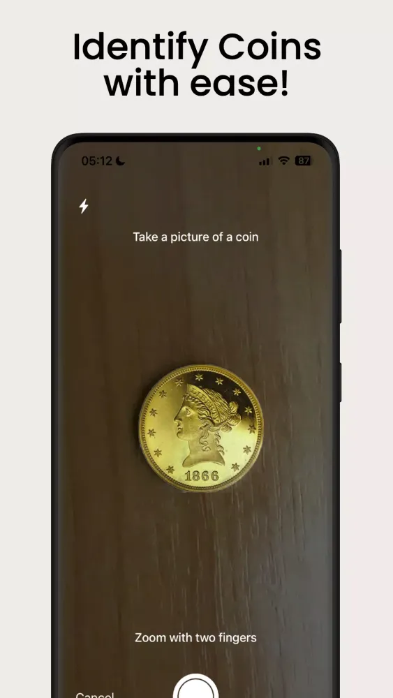 Capturas de tela do Coin Identifier