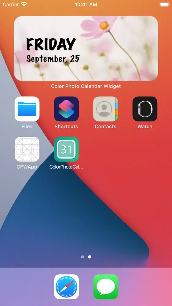 ภาพหน้าจอของ Color Photo Calendar Widget