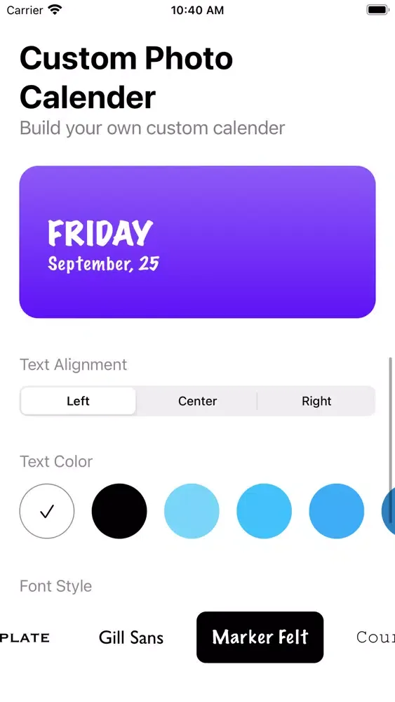 ภาพหน้าจอของ Color Photo Calendar Widget