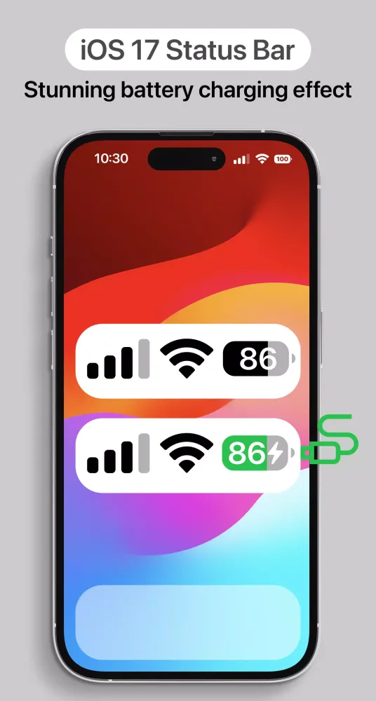 Ảnh chụp màn hình của iCenter OS 17: X - Status Bar