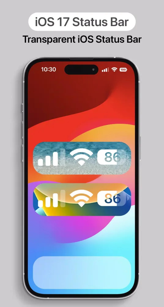 Ảnh chụp màn hình của iCenter OS 17: X - Status Bar