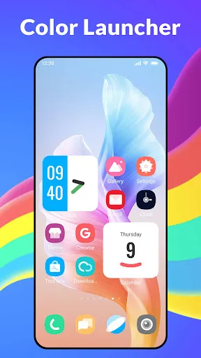 Tangkapan skrin Color Launcher, cool themes