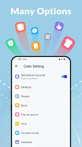 Tangkapan skrin Color Launcher, cool themes
