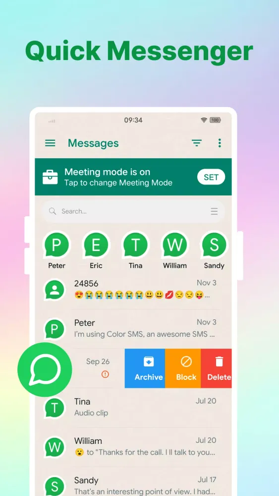 Color SMS Screenshots