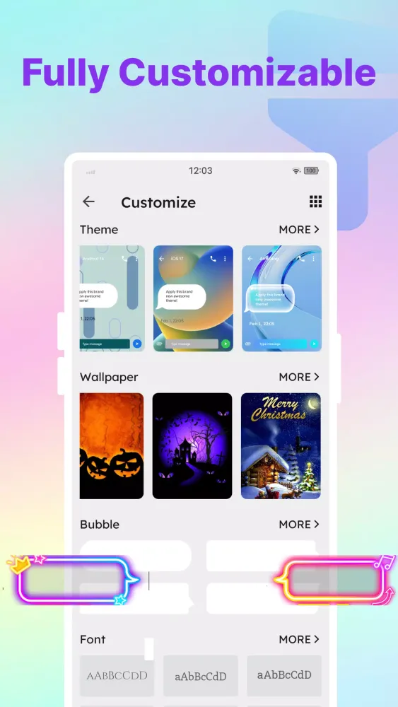 Color SMS Screenshots