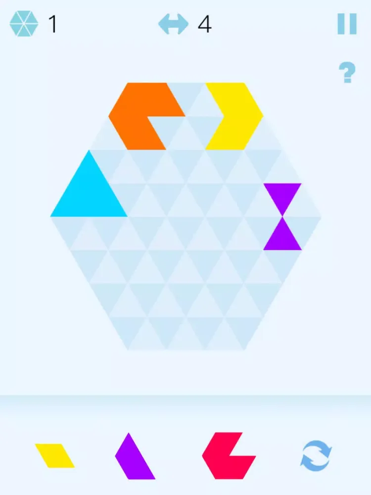 Tangkapan skrin Color Hexagon Merged! - six hexa jigsaw puzzle fit iPad 
