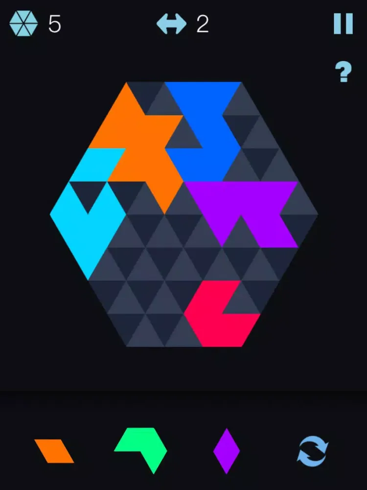 Tangkapan skrin Color Hexagon Merged! - six hexa jigsaw puzzle fit iPad 