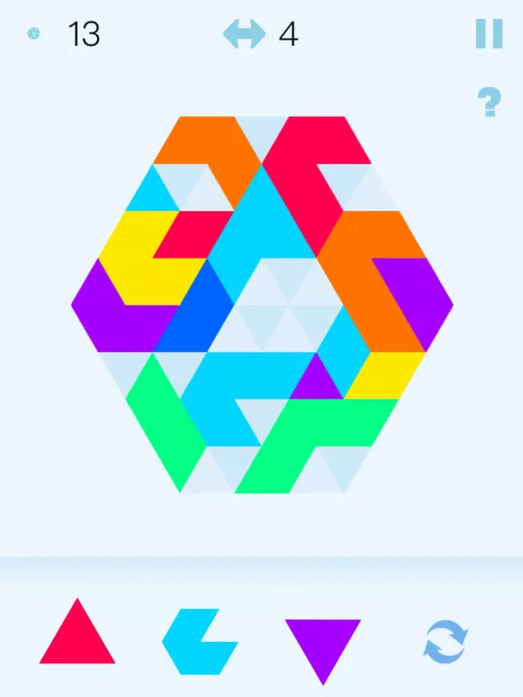 Tangkapan skrin Color Hexagon Merged! - six hexa jigsaw puzzle fit iPad 