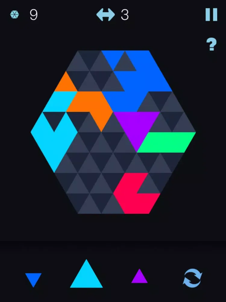 Tangkapan skrin Color Hexagon Merged! - six hexa jigsaw puzzle fit iPad 