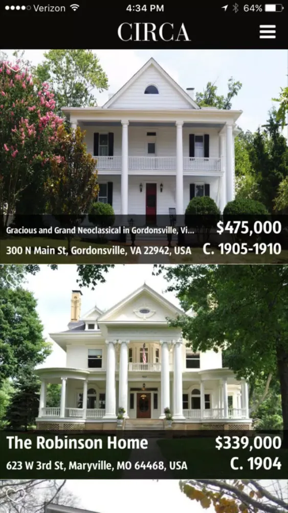 Tangkapan layar The Old House App by CIRCA – Buy or Sell an Old House, Search Historic Real Estate for Sale
