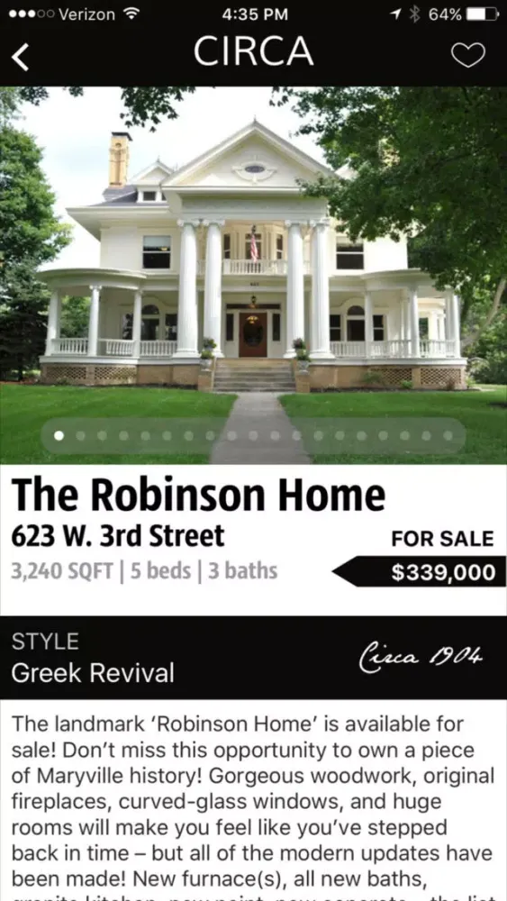 Tangkapan layar The Old House App by CIRCA – Buy or Sell an Old House, Search Historic Real Estate for Sale