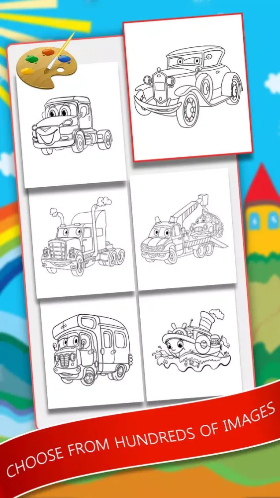 Coloring Book For Vehicles স্ক্রিনশট