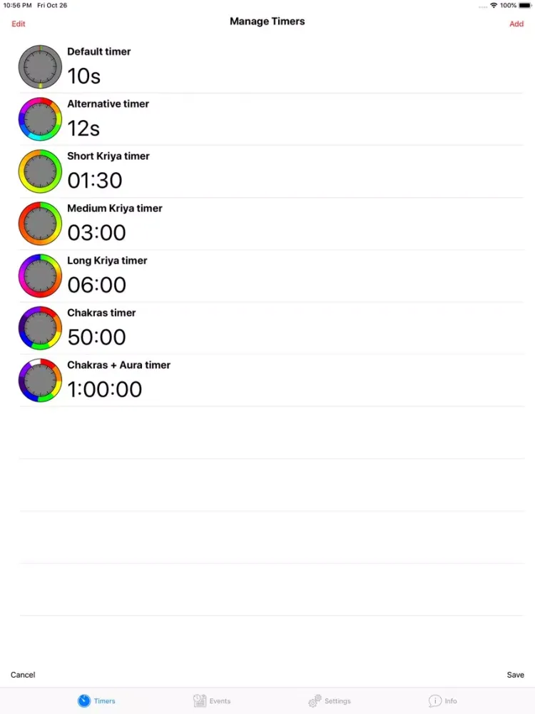 Скриншоты Timer Yoga iPad 