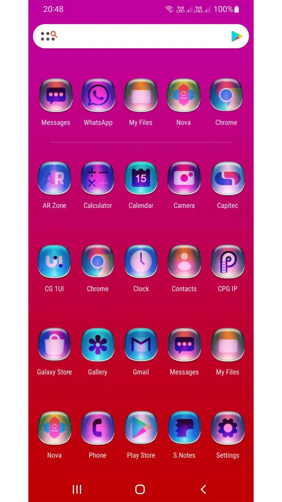 Tangkapan layar Colorful Glass ONE UI IconPack