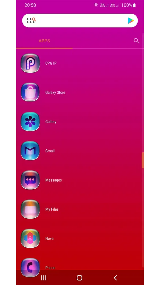 Tangkapan layar Colorful Glass ONE UI IconPack