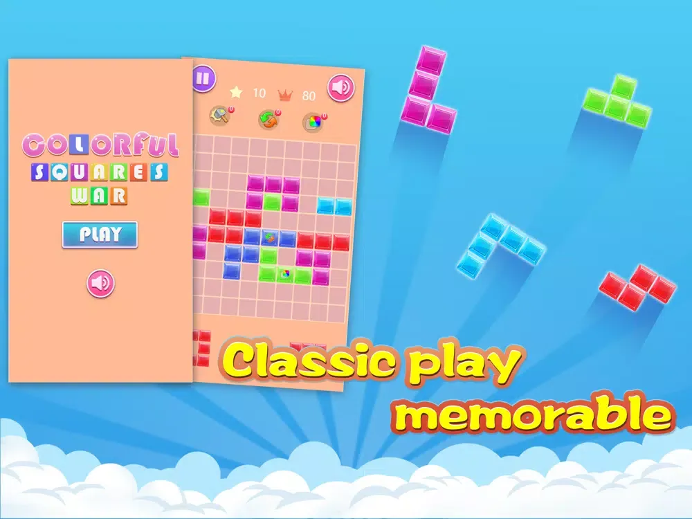 Captures d'écran de Colorful Square War iPad 