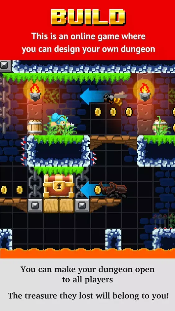Tangkapan layar Dungeon Creator - Online 2D platform game