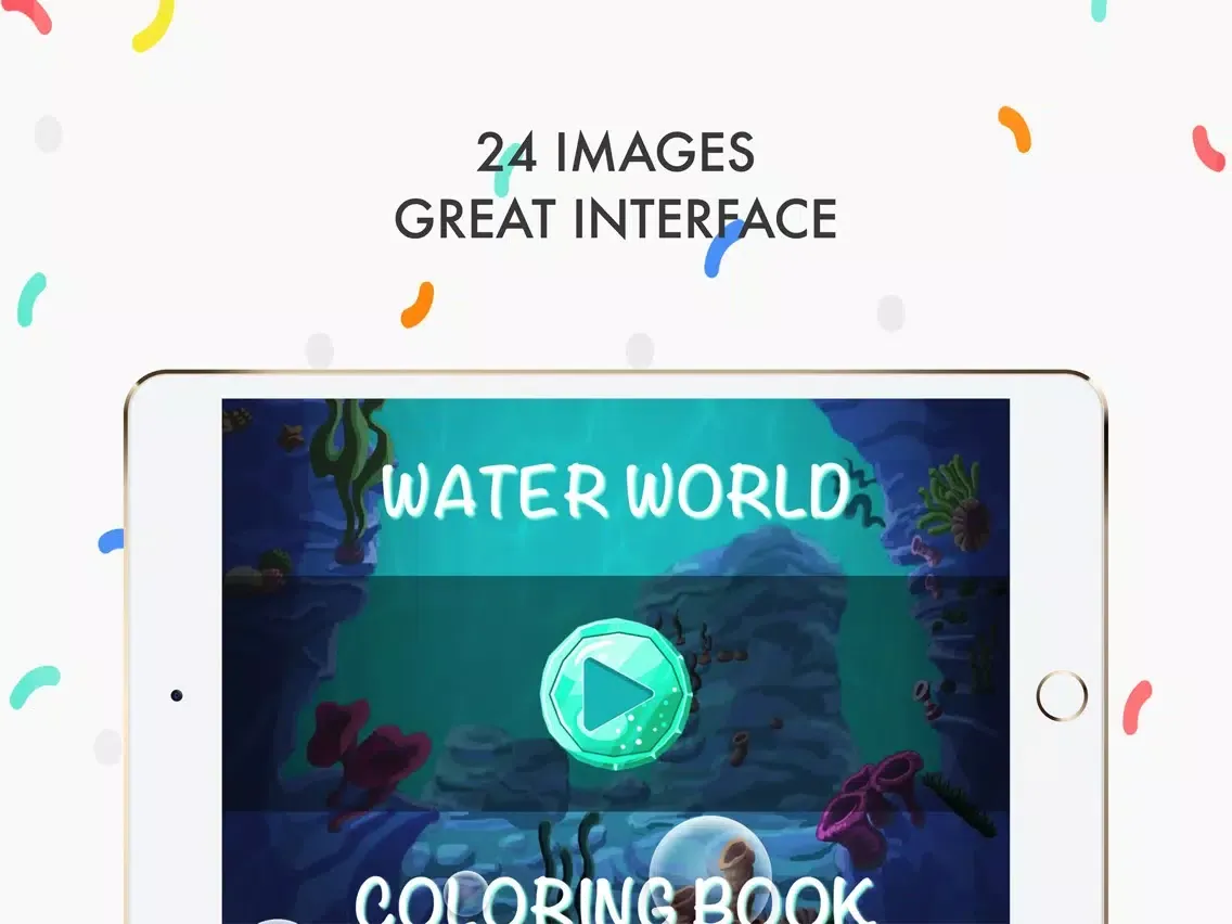 Ảnh chụp màn hình của water world coloring book iPad 