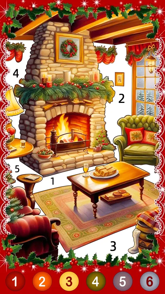 Christmas Game Color by number Screenshots