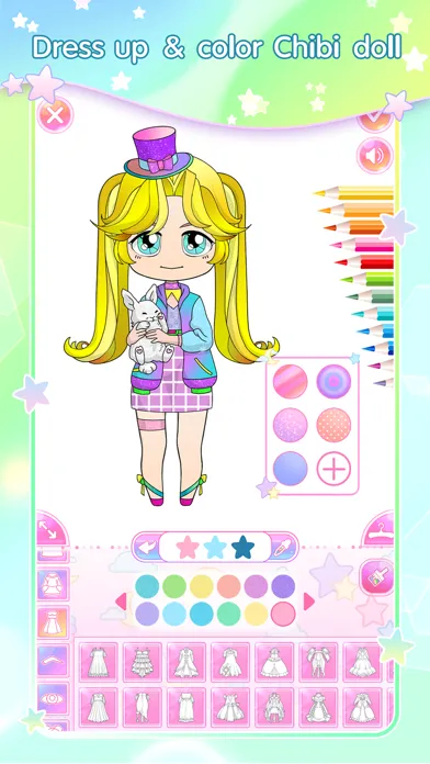 Chibi Doll Coloring & Dress Up应用截图