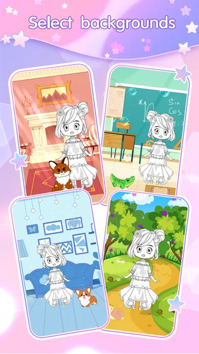 Chibi Doll Coloring & Dress Up应用截图