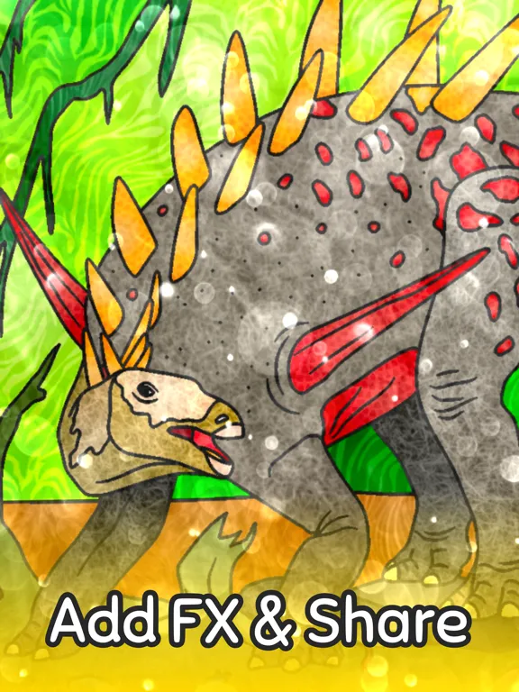 Ảnh chụp màn hình của Dino coloring pages book iPad 
