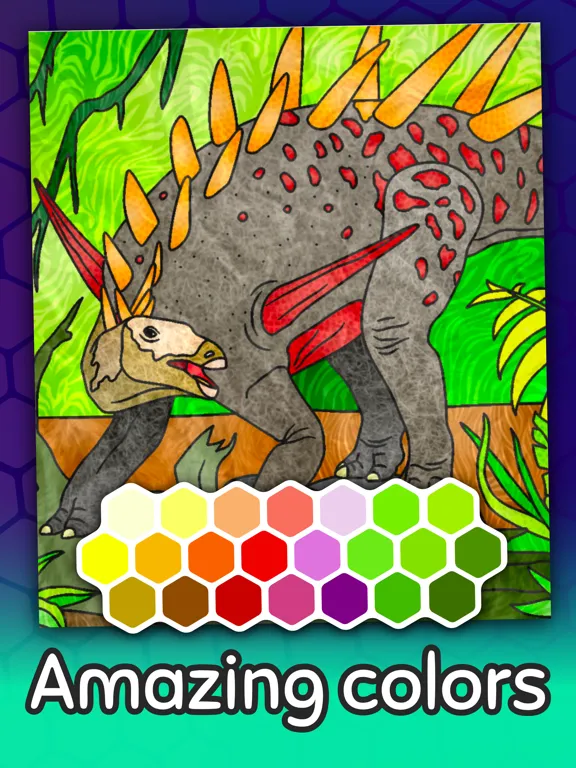 Ảnh chụp màn hình của Dino coloring pages book iPad 