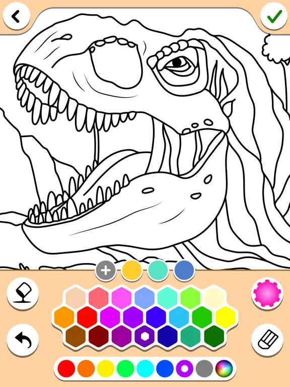 Ảnh chụp màn hình của Dino coloring pages book iPad 